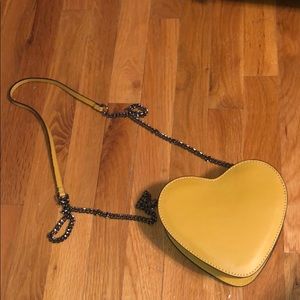 Super cute heart leather bag